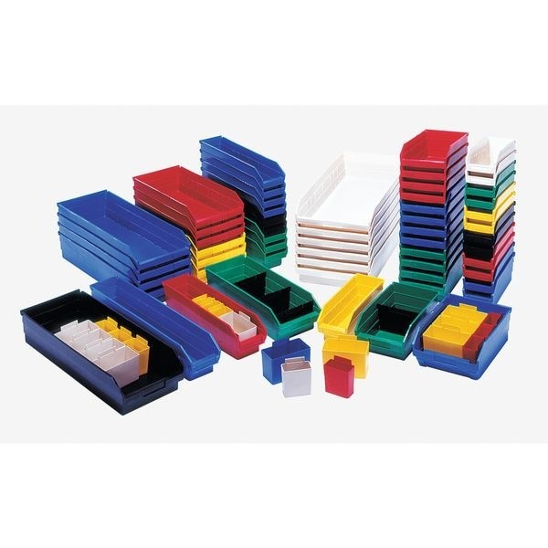 Quantum Storage Systems Qsb103bl Shelf Storage Bin, Polypropylene, Blue, 4 In