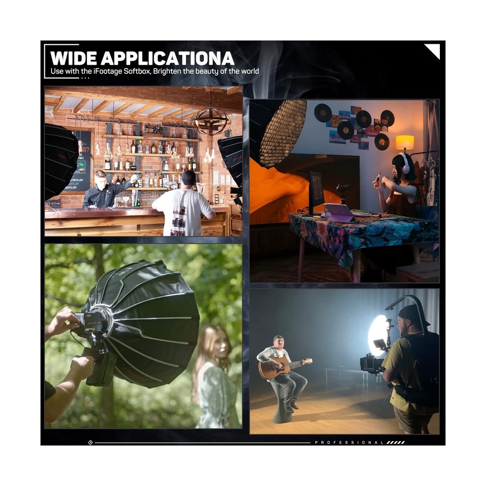 IFOOTAGE LED Continuous Video Light, 200W Daylight Continuous Outputting Ligh...