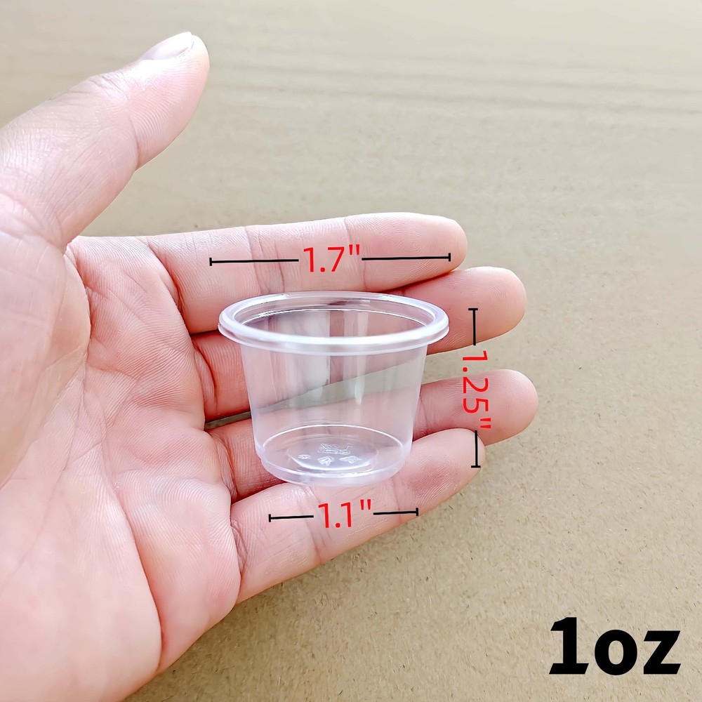 Bulk Mini Plastic Shot Glasses Disposable Small Cups，Clear Communion Cup for ...