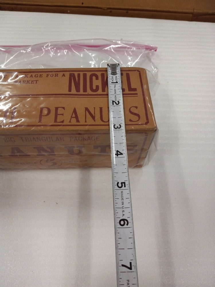 Vintage Triangular Cardboard 5 Cent Peanut Container Augusta Grocery Georgia
