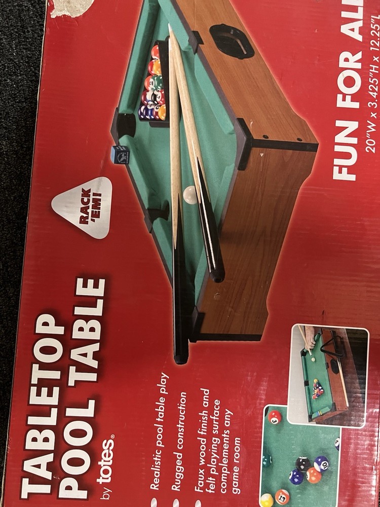 Mini Table Top Pool Table By Totes