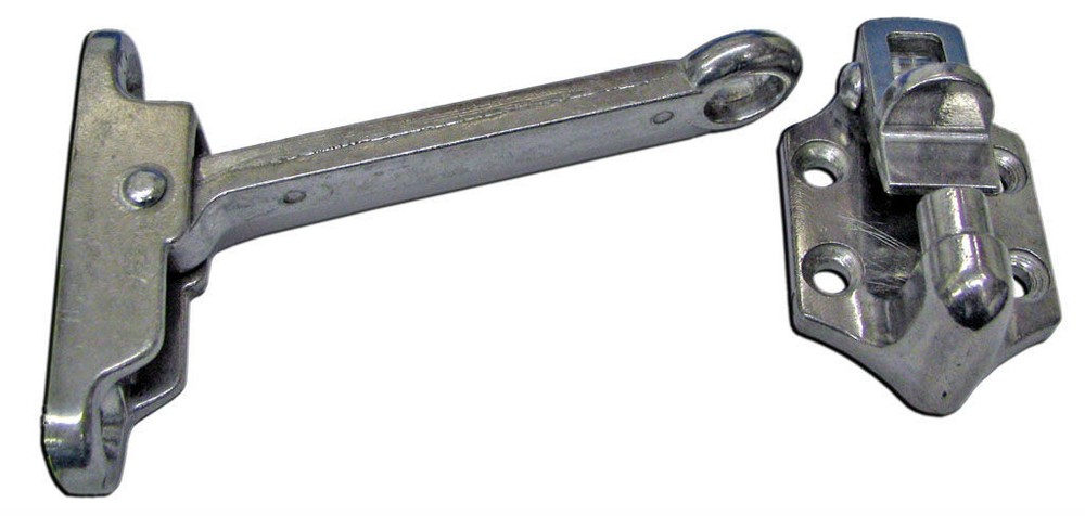 4 Inch Aluminum Trailer Door Holder with Back/Hook And Keeper