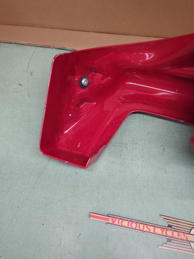 Harley Touring Left Leg Shield With Speaker Mount. Red