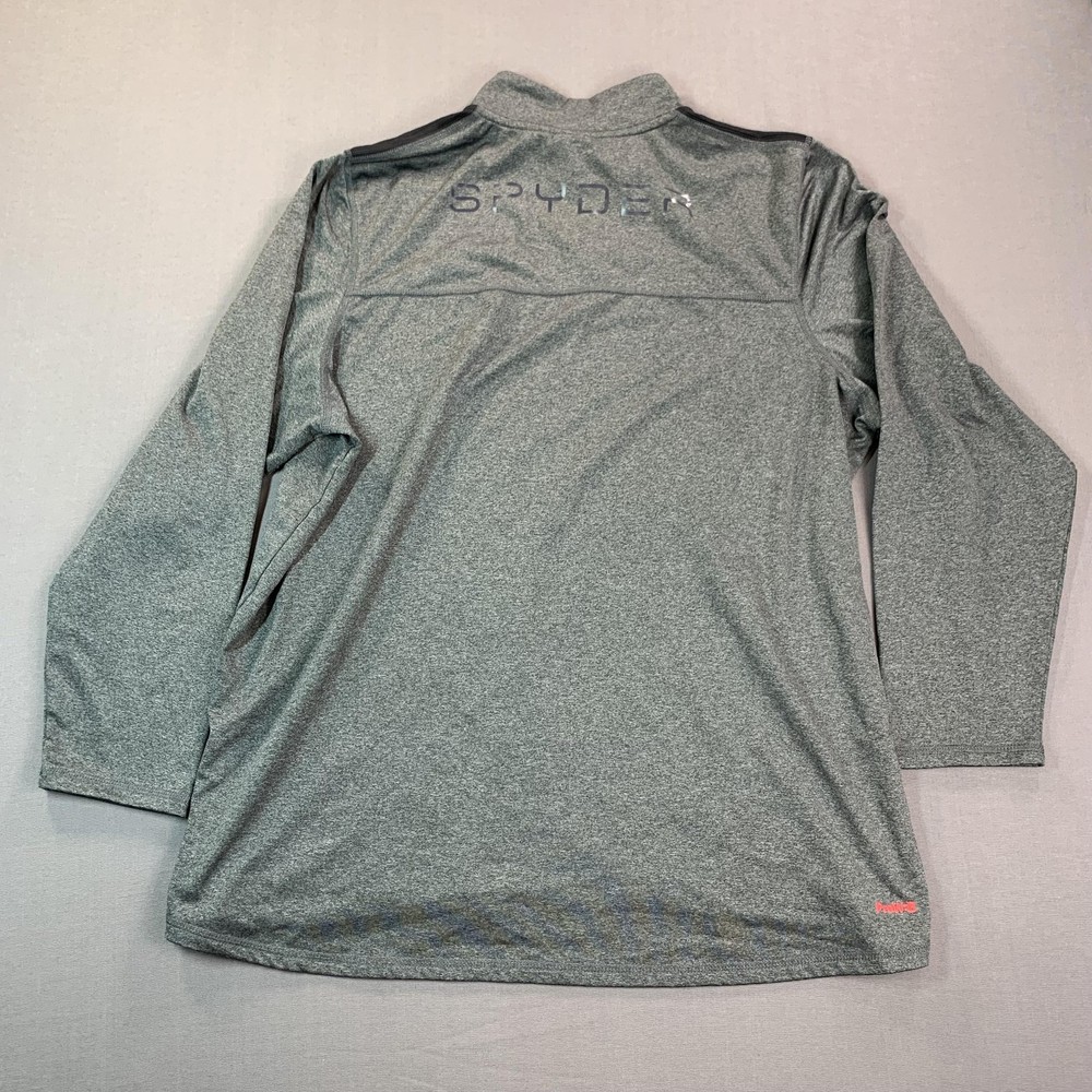 Spyder Active Pullover Mens 2XL Gray 1/4 Zip ProWEB Athletic Base Layer Gym