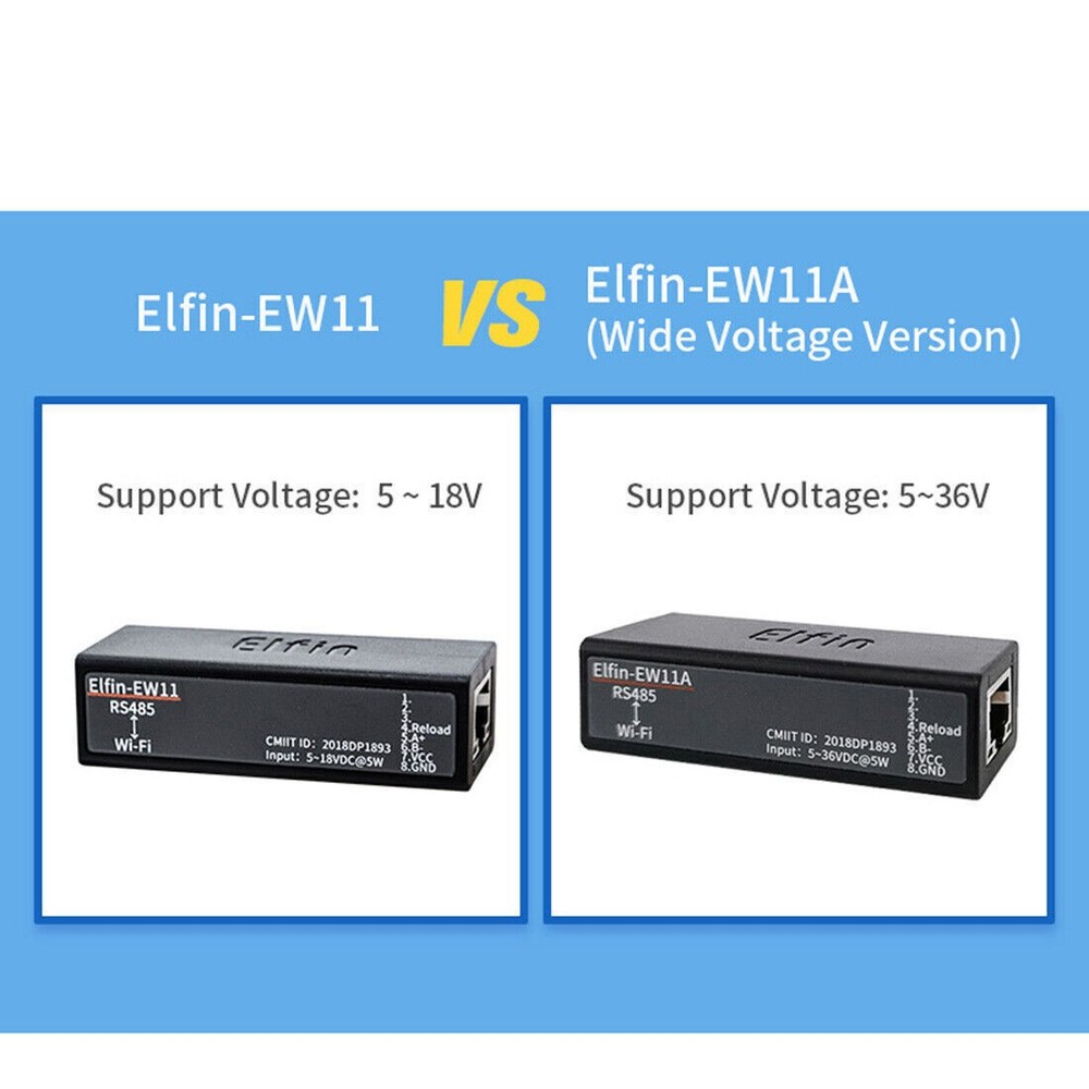 Device Protocol Elfin-EW11 TCP/IP Serial Transfer IOT Modbus Serial Server Port