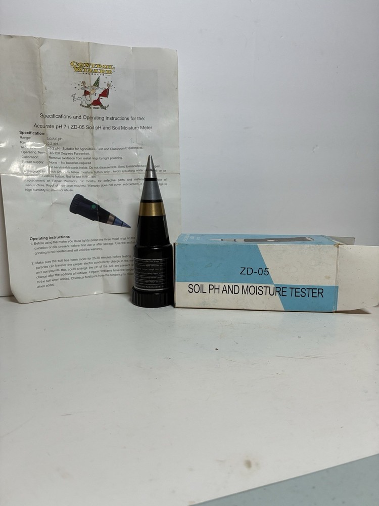 Control Wizard Soil Tester ZD-05 pH/Moisture
