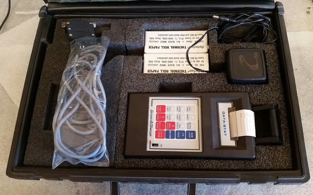 Brown & Sharpe 599-1201 Data Stat Smart Processor and Printer, w/ Box and Paper