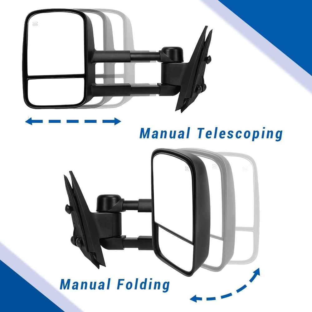 Pair Set Towing Side View Mirror for 2003-2006 Chevy Silverado fit 2007 Classic