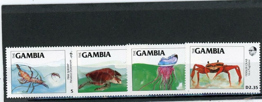 Gambia 1984 Fish Scott# 538-41 Mint LH