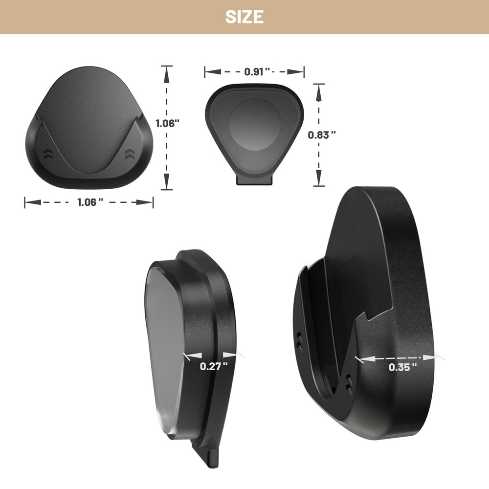 6 Set Self Adhesive Wall Mount Controller Hook Remote Control Holder