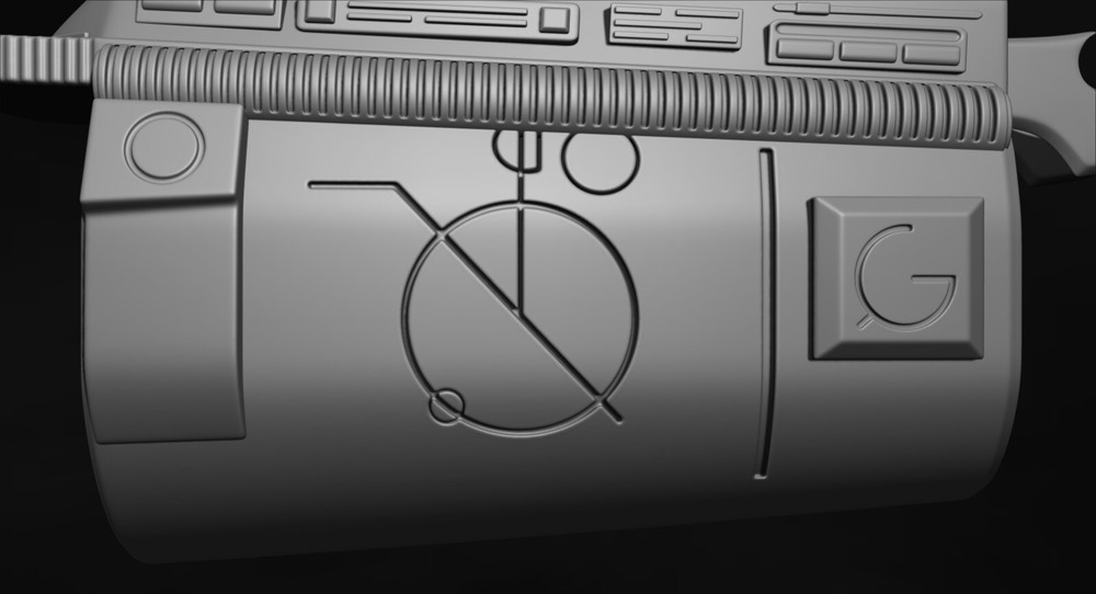 Predator Gauntlet Forearm Right, two versions - File STL-OBJ for 3D printing -