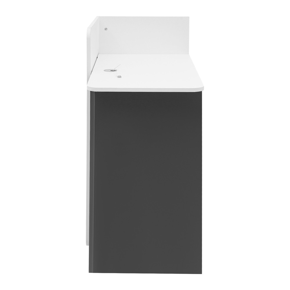 Modern Front Desk Reception Counter, Reception Desk for Salons with LED Light