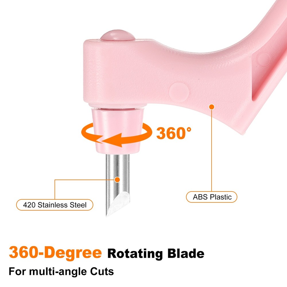 Craft Cutting Tools 30 Degree Blades 360° Rotating Blade, Pink