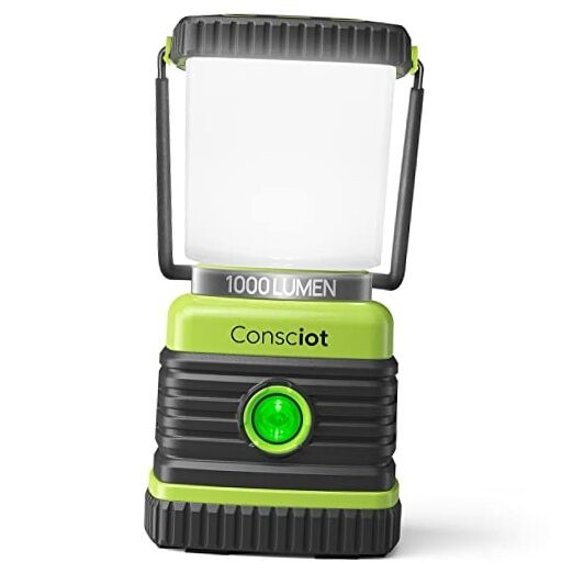 LED Camping Lantern,  Battery Powered LED Lantern 1 Pack Light Green