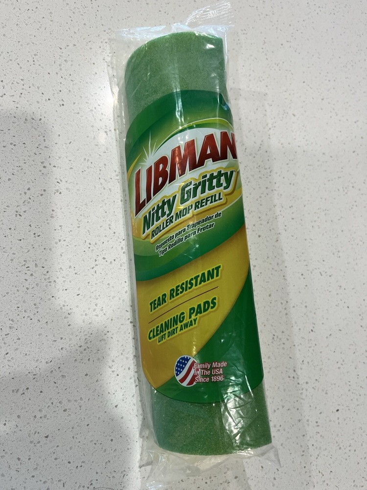LIBMAN Nitty Gritty Roller Mop Head Refill 10 Inch NIB tear resistant