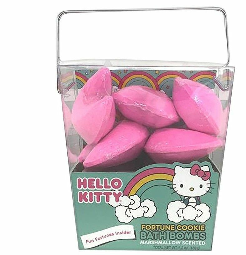 Hello Kitty Fortune Cookie Bath Bombs Marshmallow Scented - 5oz NIB