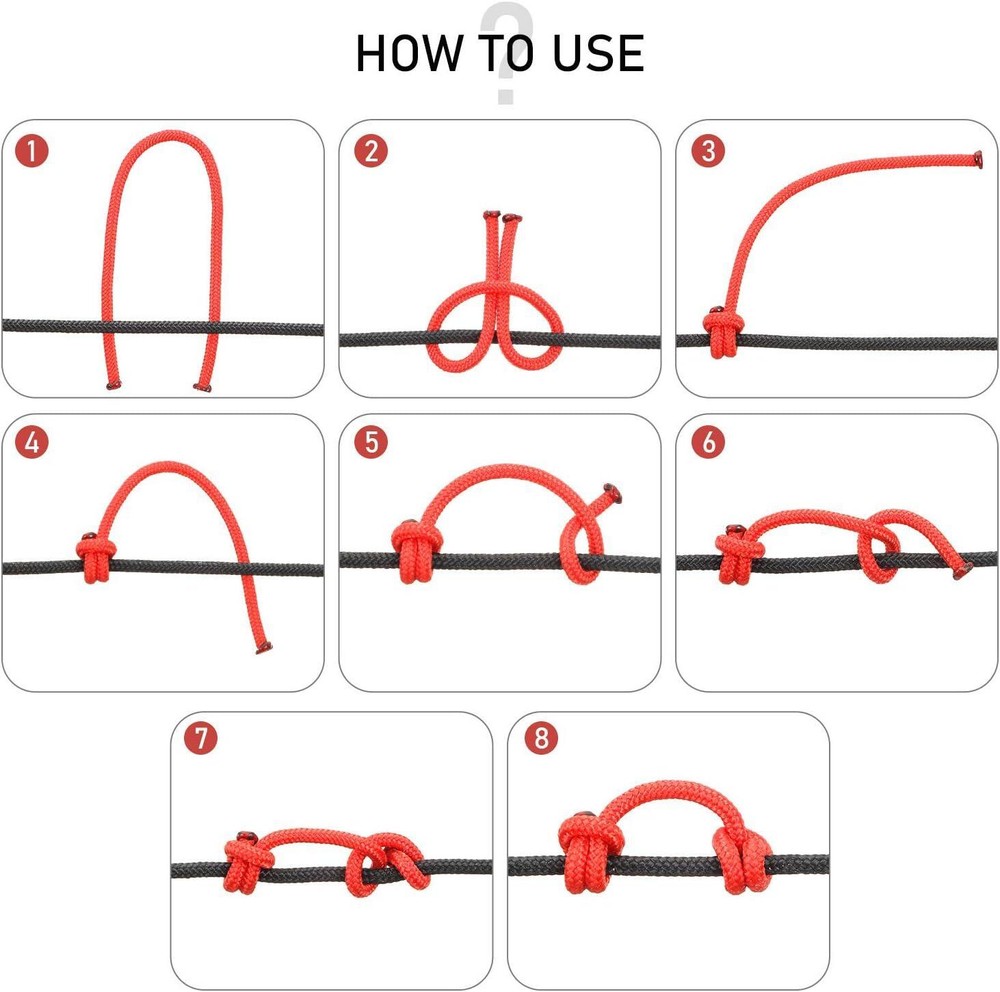 3', 6', 9', 12', 15' - FL ORANGE - D Loop Cir-Cut Rope Material ARCHERY Release