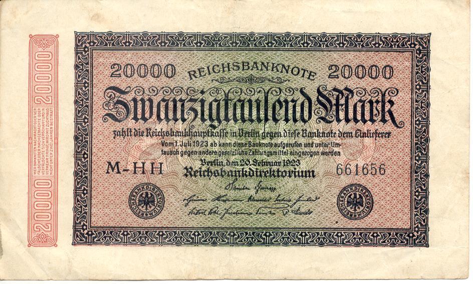 GERMANY 20.000 MARK 20/09/1923