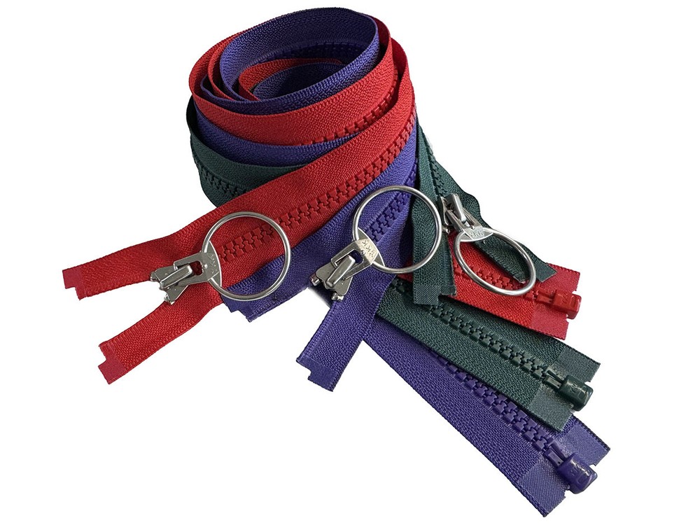 1pc 20 Inch YKK #5 Molded Plastic with U TYPE Ring Pull Jacket Zipper Separating