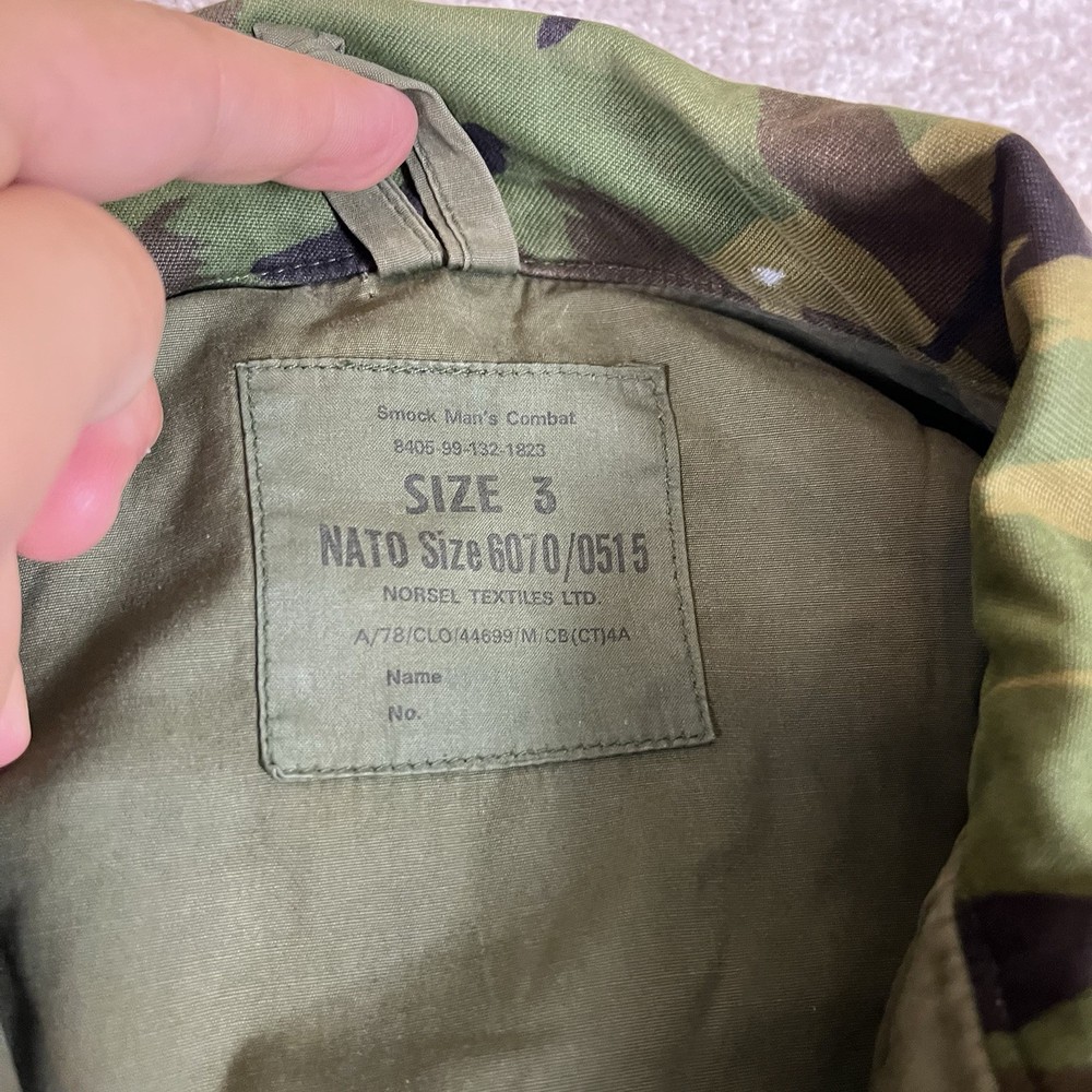 British NATO DPM Camo Combat Smock Jacket Size 3