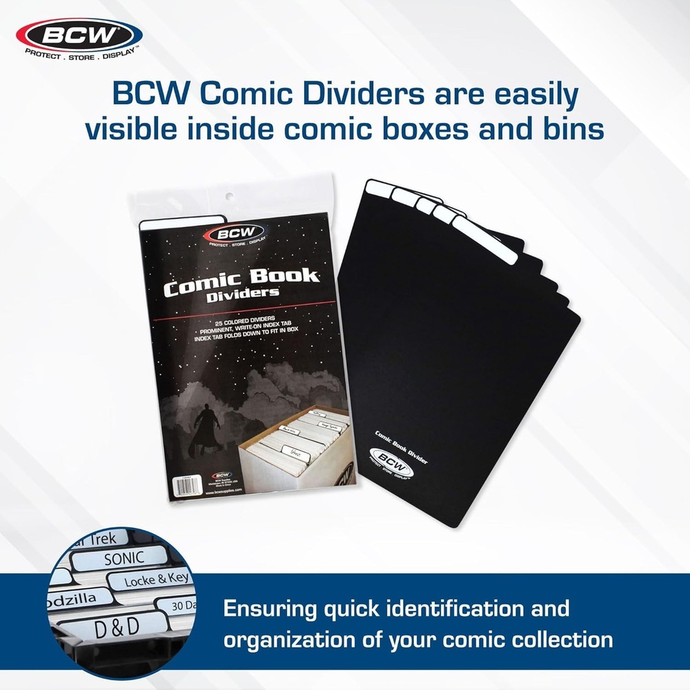Comic Dividers - 25 Pack | Archival Polyethylene Plastic