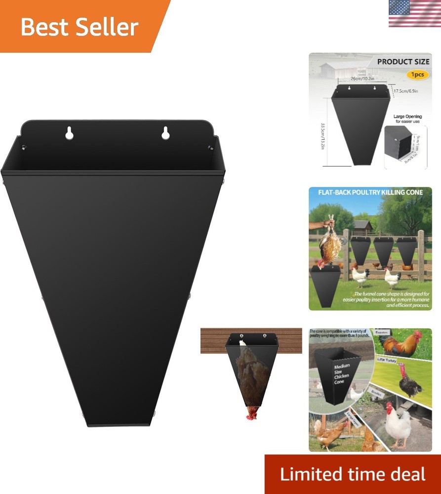 Rust-Resistant Medium Chicken Cone -  Steel for Safe Poultry Processing