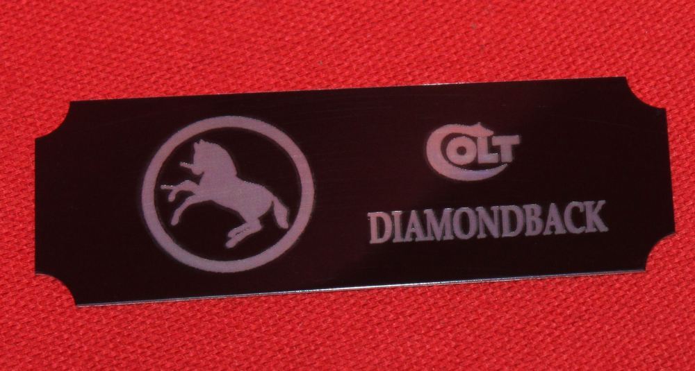 Colt Firearms Diamondback Display Case Plaque