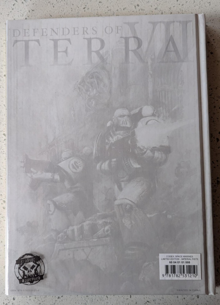 Games Workshop Warhammer 40k Codex Imperial Fists Limited Edition Space Marines