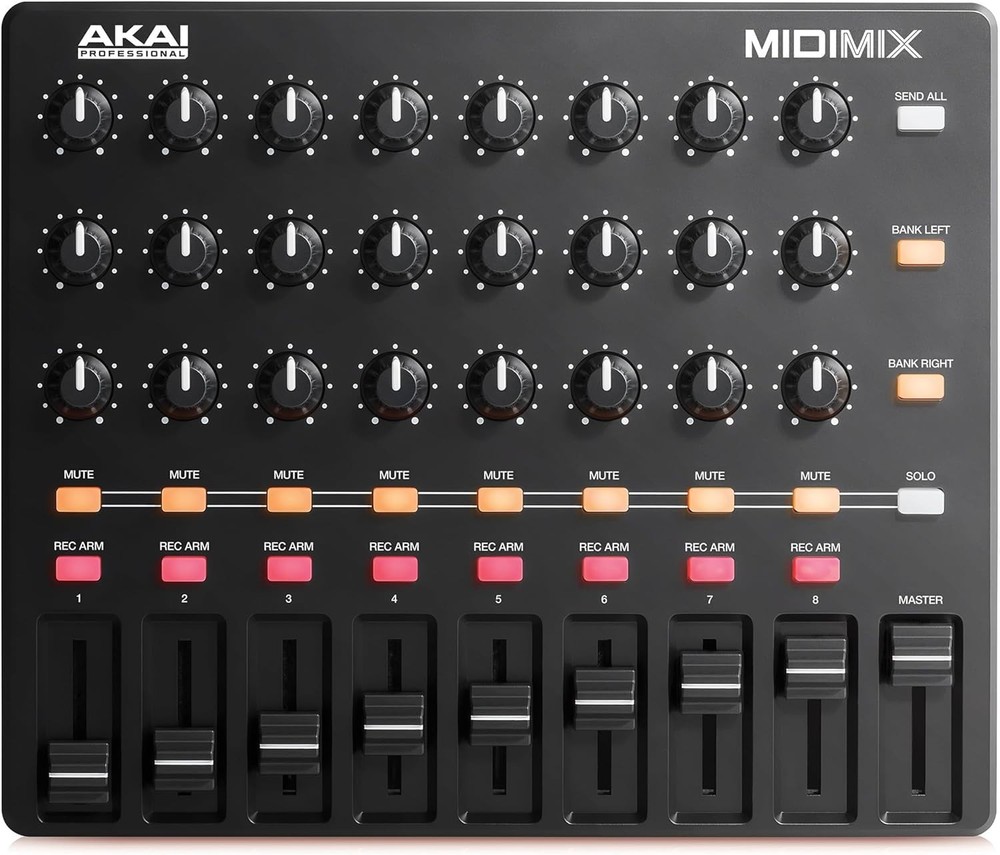 Compact DAW Control Surface with 24 Knobs and 16 Buttons