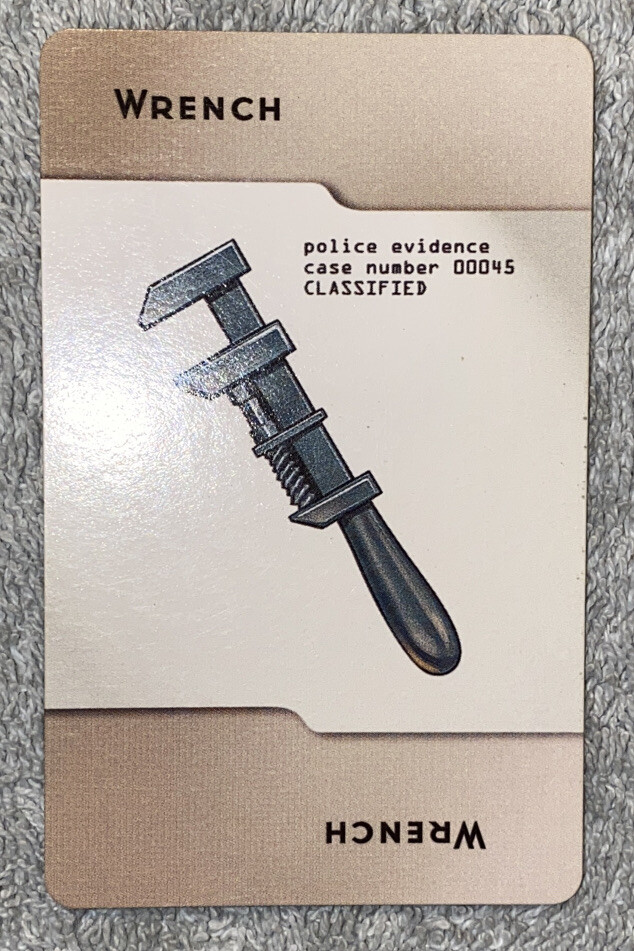 Clue 2005 Weapon Wrench Card Replacement Piece