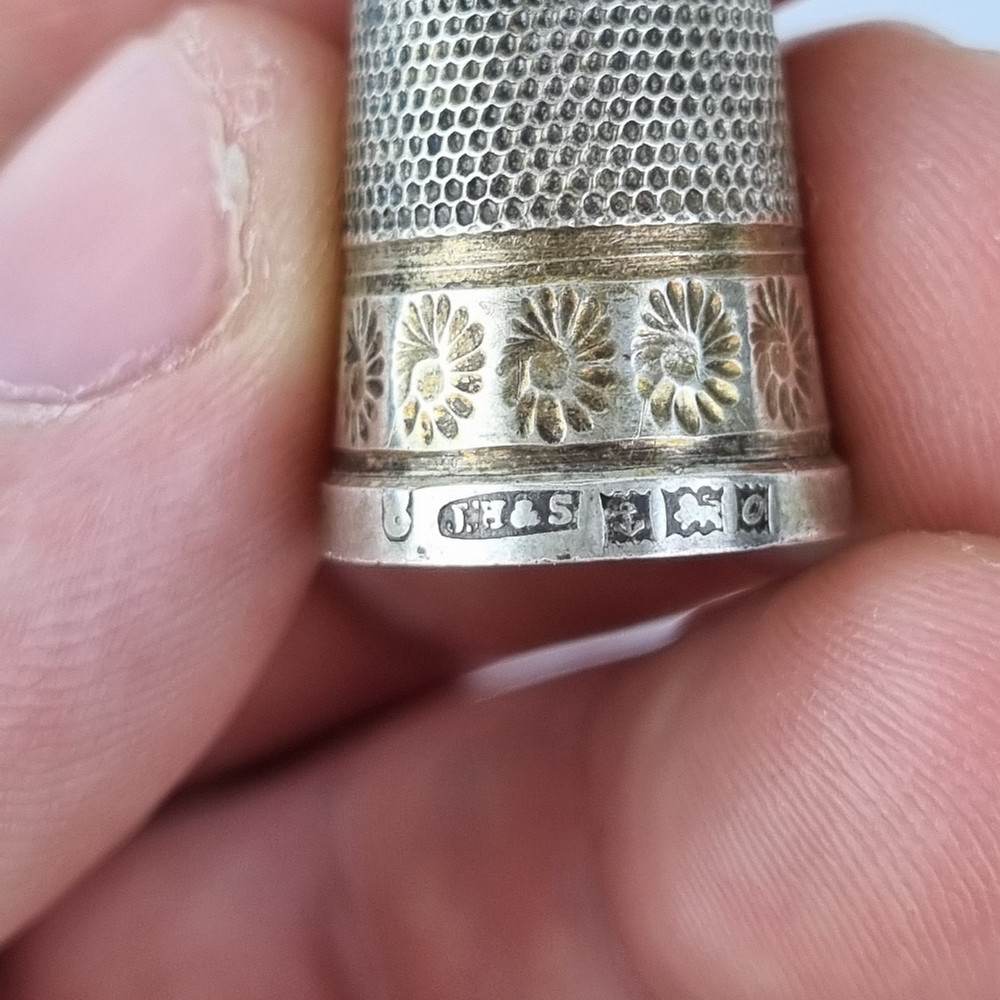 Antique Solid Silver Thimble Birmingham 1963