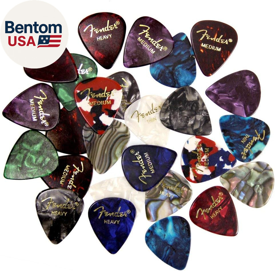 Premium 24 Pack Picks Sampler - Includes Thin, Medium & Heavy Gauges (Austin Baz