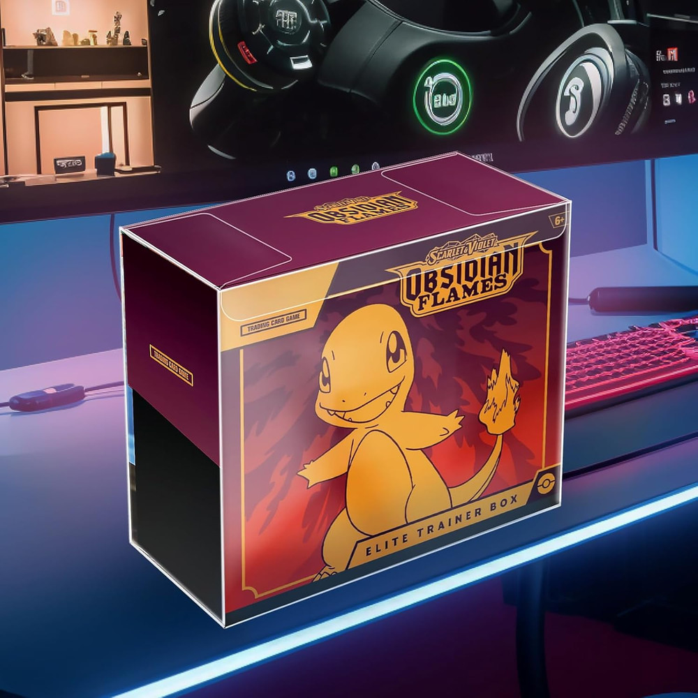 【5 Pcs】 PKMN ETB Protector Case, Elite Trainer Box Protector, ETB Box Plastic Di