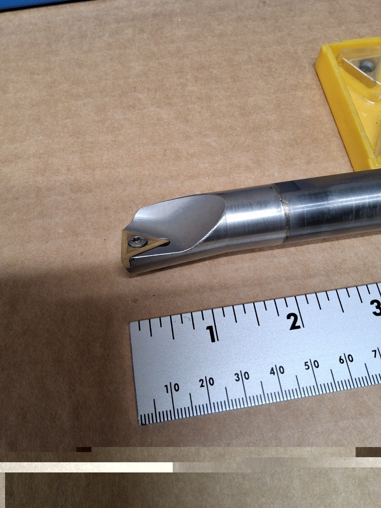 Valenite Solid Carbide Boring Bar 3/4" By 10" , With Inserts