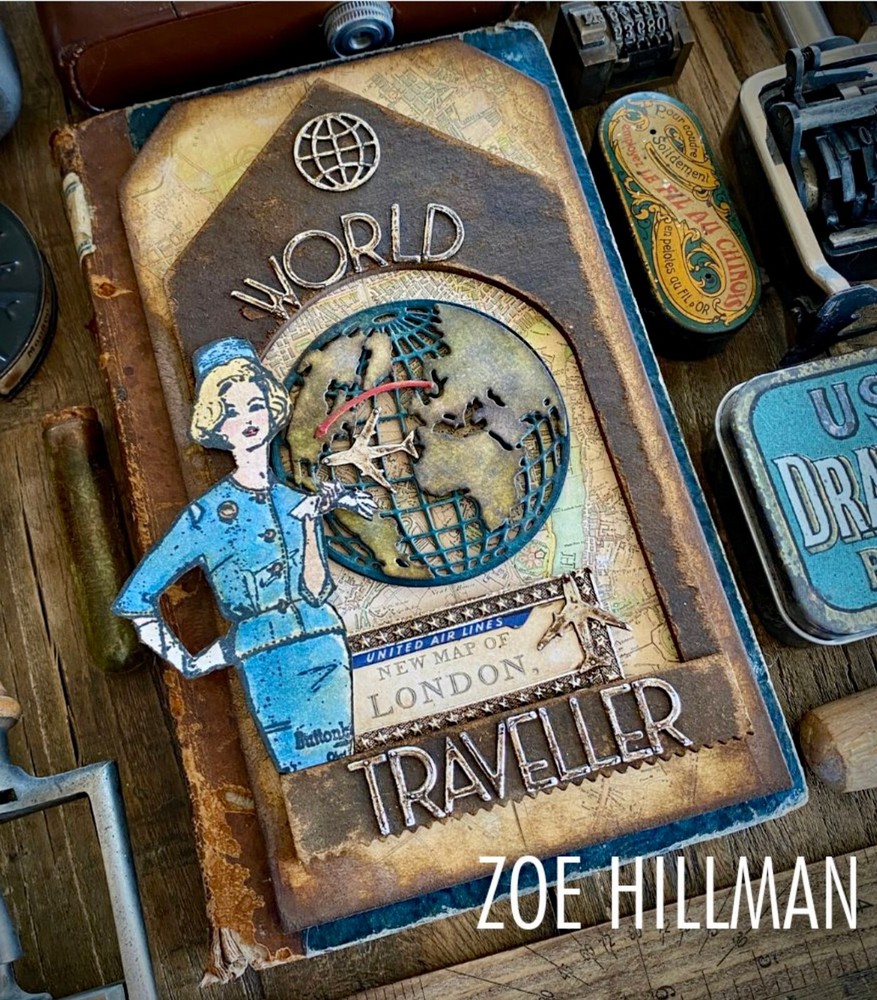 Sizzix Thinlits 29pc Vault World Travel #666606 Retail $20.99 by Tim Holtz