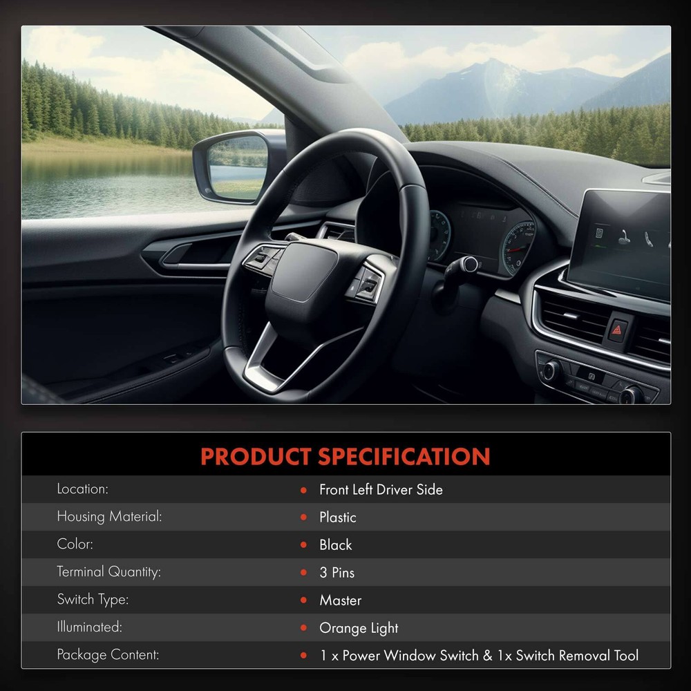 Front Driver Side Power Window Switch for Tesla Model S 2012-2020 Model X 16-20