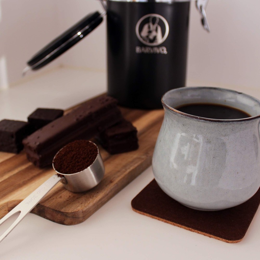 Coasters for Drinks Absorbent- 8 Pcs Square Coasters for Coffee Table - Double