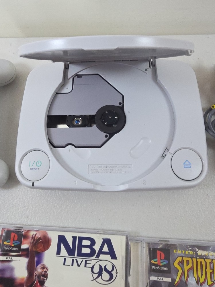 Sony Playstation PS One Bundle 2xgame 1xcontroller Power Cable Tested Working