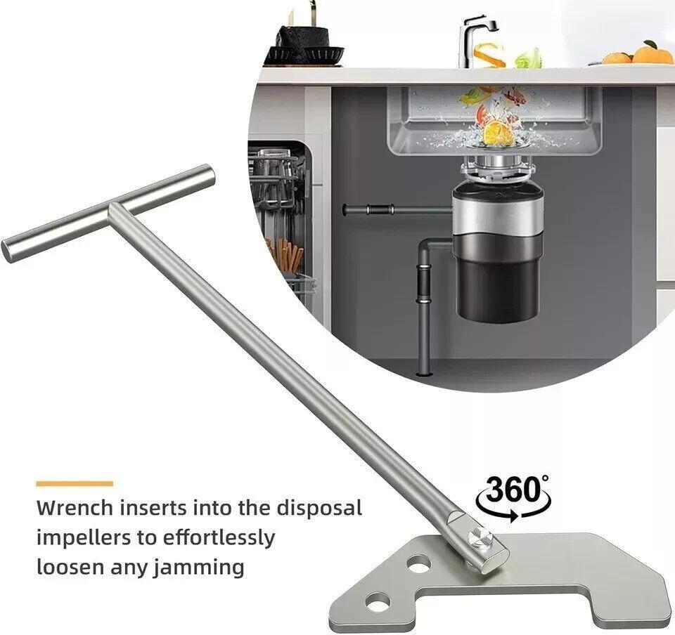 Garbage Disposer Unjamming Wrench Silver Garbage Disposal Wrench Tool Garbage