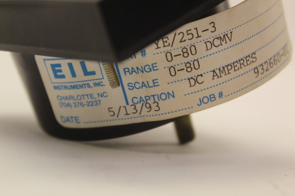 EIL Instruments YE/251-3 DC Panel Amp Meter New No Box