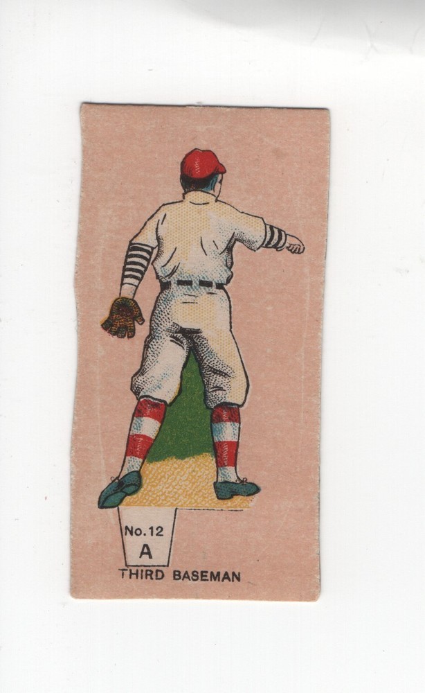 1910 Dockman Baltimore Candy Box Baseball Card Third Baseman Game Piece