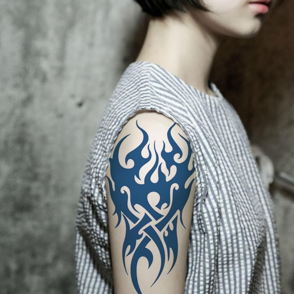 2 Sheets Semi Permanent Waterproof Temporary Tattoos, Lasts 1-2 Weeks,...
