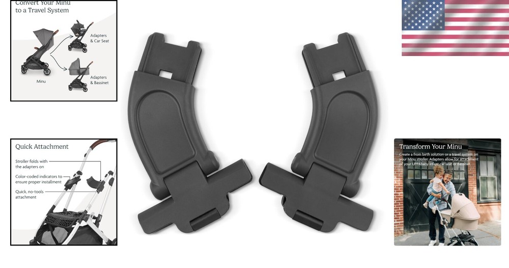 Quick Attach Stroller Adapter for Minu & Minu V2 - Secure and Fold-Friendly