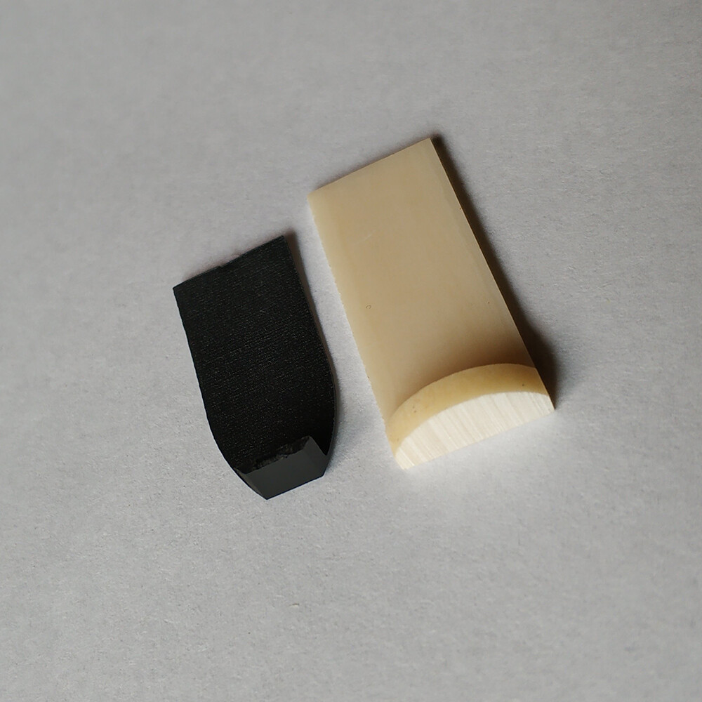 3 Sets Violin Viola Bow Tip Plastic Black Tip + White Professional Bow Bone Tip