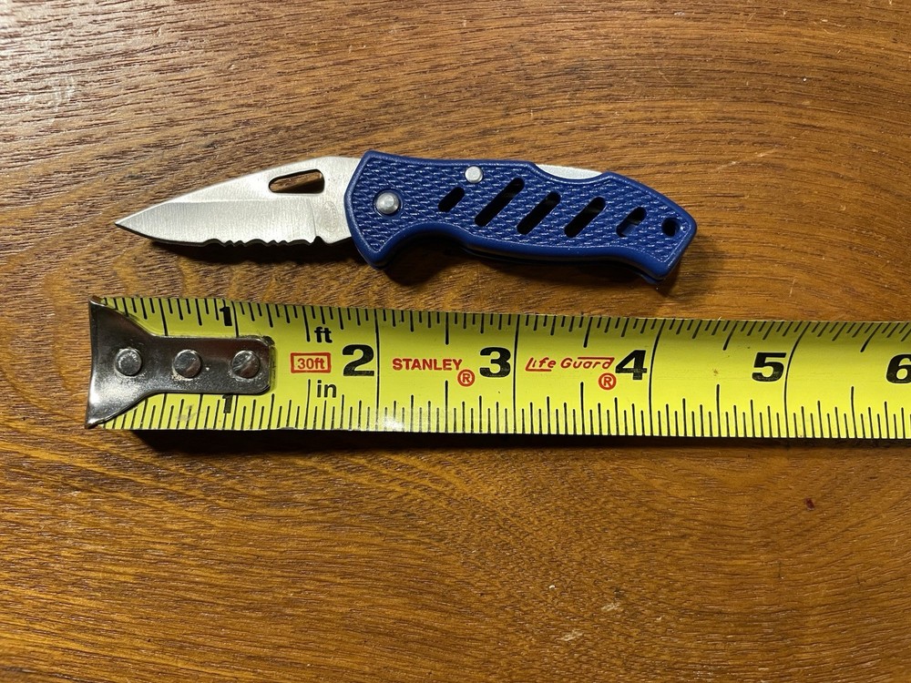 Small Blue Folding Pocket Knife