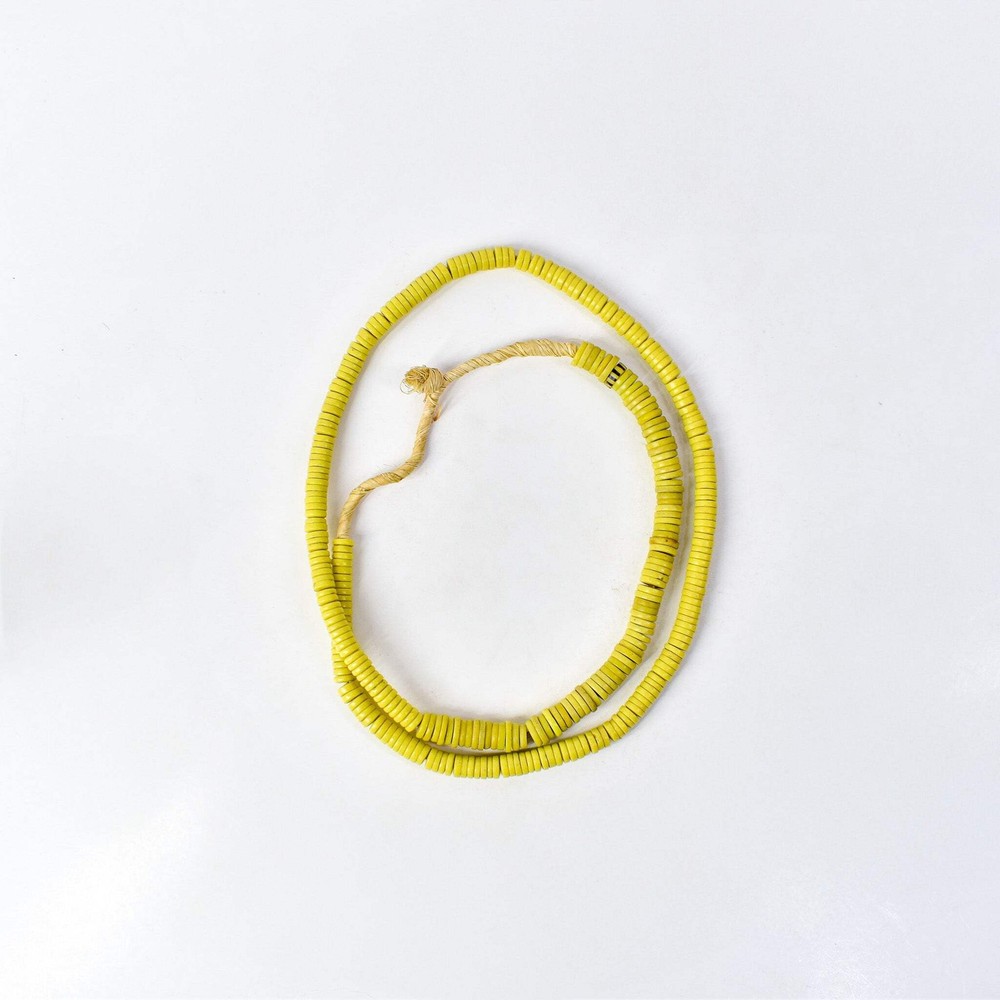 Bohemian Button Yellow Trade Beads