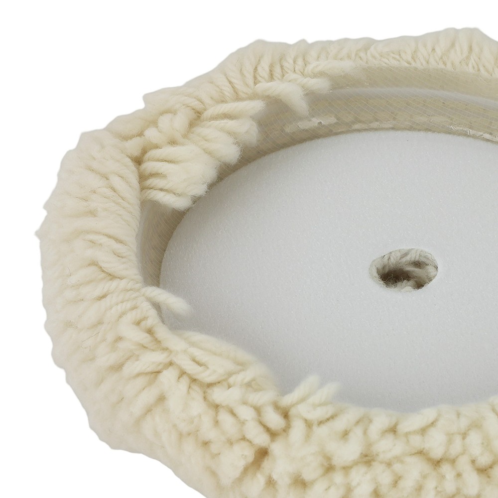 7" Hook Loop Wool Polishing Buffing Pad for Compound Buffer Backing Plate