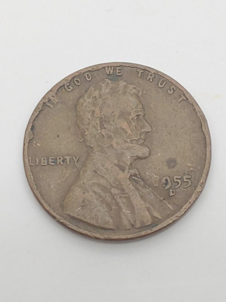 1955 D Lincoln Wheat Penny,Grease Errors?
