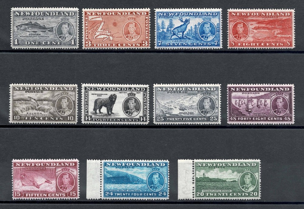 NEWFOUNDLAND 1937 Coronation Set Never used