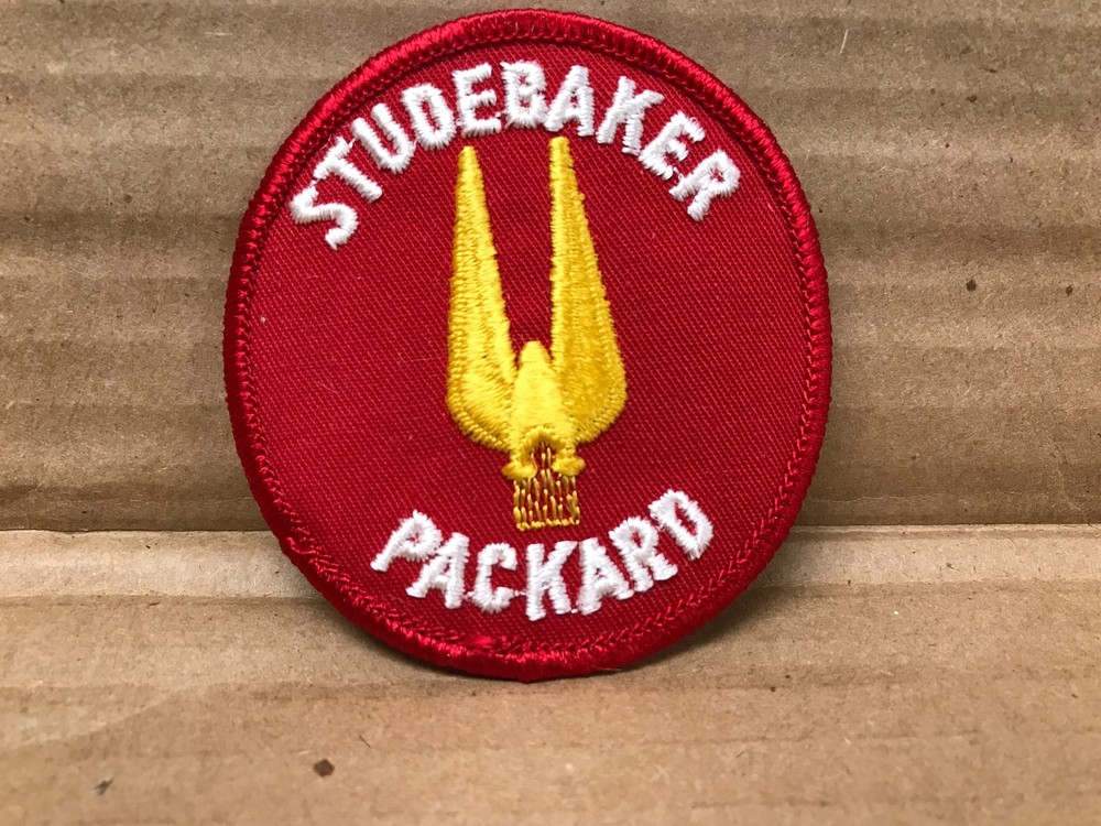 VINTAGE EMBROIDERED STUDEBAKER PACKARD JACKET PATCH 3" X 3"
